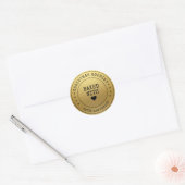 Sticker Rond Bonbons de Noël avec impression or feuille (Enveloppe)