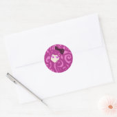 Sticker Rond Bonbons en coton fille (Enveloppe)