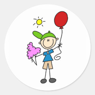 Sticker Rond Bonbons Et Ballons En Coton À L'Autocollant De La 