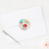 Sticker Rond Bonbons JellyFish (Enveloppe)