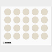 Sticker Rond Bone (couleur solide) (Feuille)