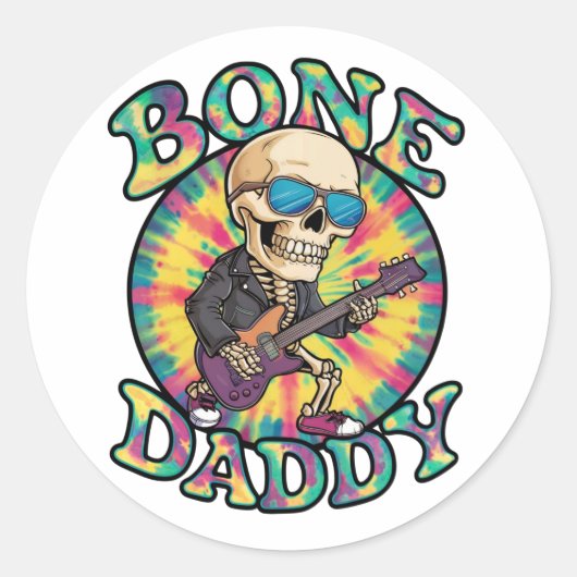 Sticker Rond Bone Daddy (Devant)