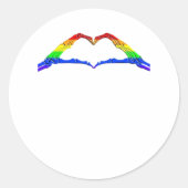Sticker Rond Bone Hands Heart Classic (Devant)