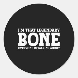 Sticker Rond Bone Nom de famille Funny Team Famille Nom de fami
