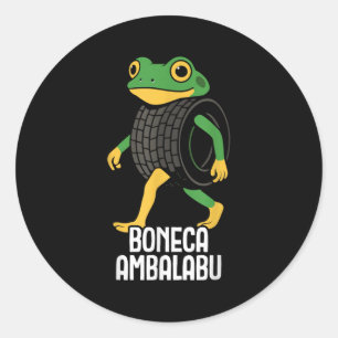 Sticker Rond Boneca Ambalabu Italien Brainrot Mème Drôle
