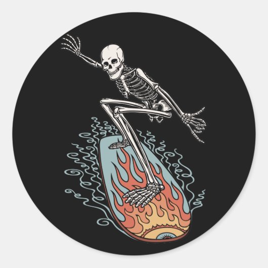 Sticker Rond Bonehead Board Dude (Devant)