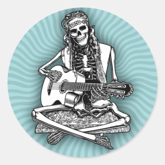Sticker Rond Bones Busker II (Devant)