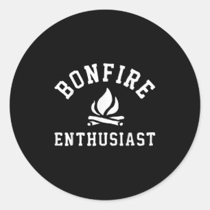 Sticker Rond Bonfire Amateurs de feu de camp Amusant Camping Ho