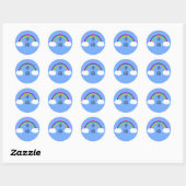 Sticker Rond Bonheur (Feuille)