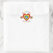 Sticker Rond Bonheur arc-en-ciel (Sac)