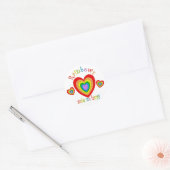 Sticker Rond Bonheur arc-en-ciel (Enveloppe)