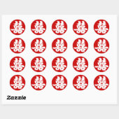 Sticker Rond Bonheur double (Feuille)