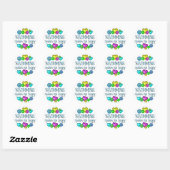 Sticker Rond Bonheur nager (Feuille)