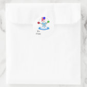 Sticker Rond Bonhomme de neige jongleur (Sac)