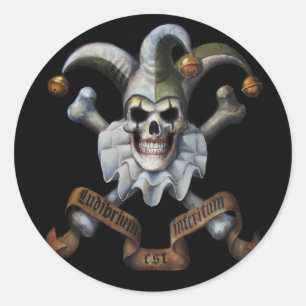 Sticker Rond Bonie le joker