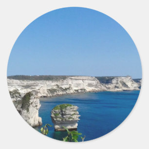 Sticker Rond  Bonifacio en Corse