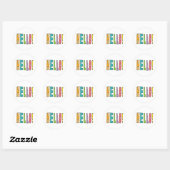 Sticker Rond Bonjour ! (Feuille)