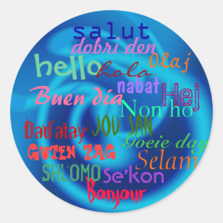 Sticker Rond bonjour