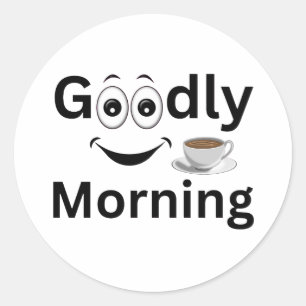 Sticker Rond Bonjour