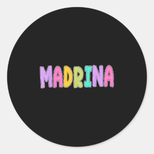 Sticker Rond Bonjour 1ère année maternelle Godmaman Madrina