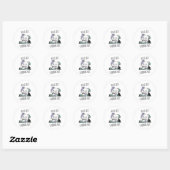 Sticker Rond Bonjour 2022 Adieu 2021 Repos in Peace 2022 (Feuille)