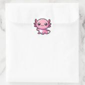 Sticker Rond Bonjour à mignon Axolotl (Sac)