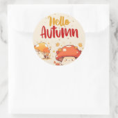 Sticker Rond Bonjour automne (Sac)