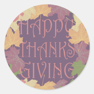 STICKER ROND BONJOUR AUTOMNE.