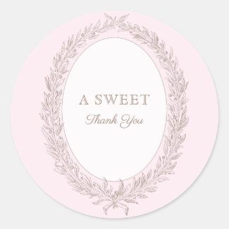 Sticker Rond Bonjour Bebe French Patisserie Merci sucré