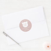 Sticker Rond Bonjour Bébé Ours Vous êtes invité (Enveloppe)