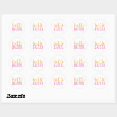 Sticker Rond Bonjour belle (Feuille)