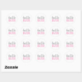Sticker Rond Bonjour belle (Feuille)