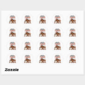 Sticker Rond Bonjour Citrouille Automne automne (Feuille)