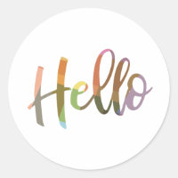 Bonjour Colorful Word Art Script Lettrage Design