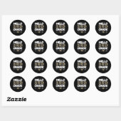 Sticker Rond Bonjour Empreinte de léopard de 3e année Enseignan (Feuille)