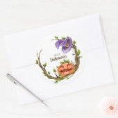 Sticker Rond Bonjour Halloween (Enveloppe)