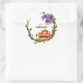 Sticker Rond Bonjour Halloween (Sac)