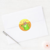 Sticker Rond Bonjour hello hamster (Enveloppe)
