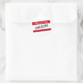 Sticker Rond Bonjour, Je Suffis (Sac)