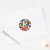 Sticker Rond Bonjour le monde :) (Enveloppe)