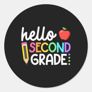 Sticker Rond Bonjour l'équipe de deuxième année 2e année Byck T