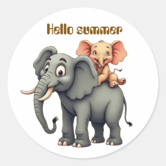 Sticker Rond Bonjour l'été