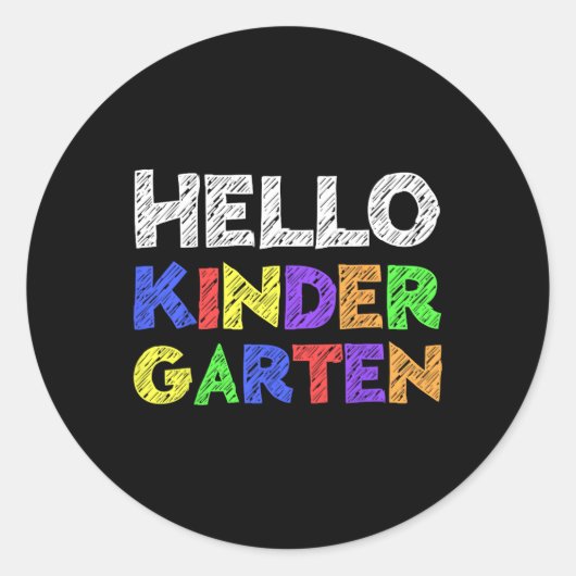 Sticker Rond Bonjour maternelle Retour À L'École (Devant)