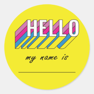 Sticker Rond Bonjour mon nom est