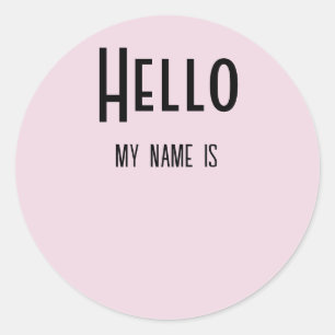 Sticker Rond Bonjour, Mon Nom Est