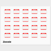 Sticker Rond Bonjour mon nom est BLANK (Feuille)