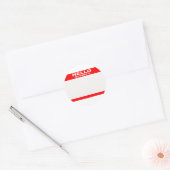 Sticker Rond Bonjour mon nom est BLANK (Enveloppe)