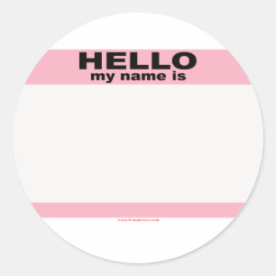 Sticker Rond Bonjour mon nom est BLANK PINK copie