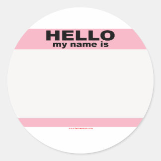 Sticker Rond Bonjour mon nom est BLANK PINK copie