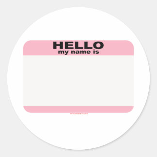 Sticker Rond Bonjour mon nom est BLANK PINK copie